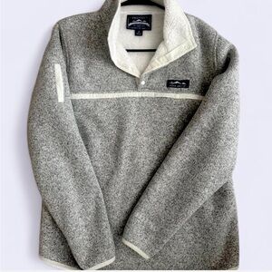 Lauren James Zip Up Sherpa - Gray and Cream